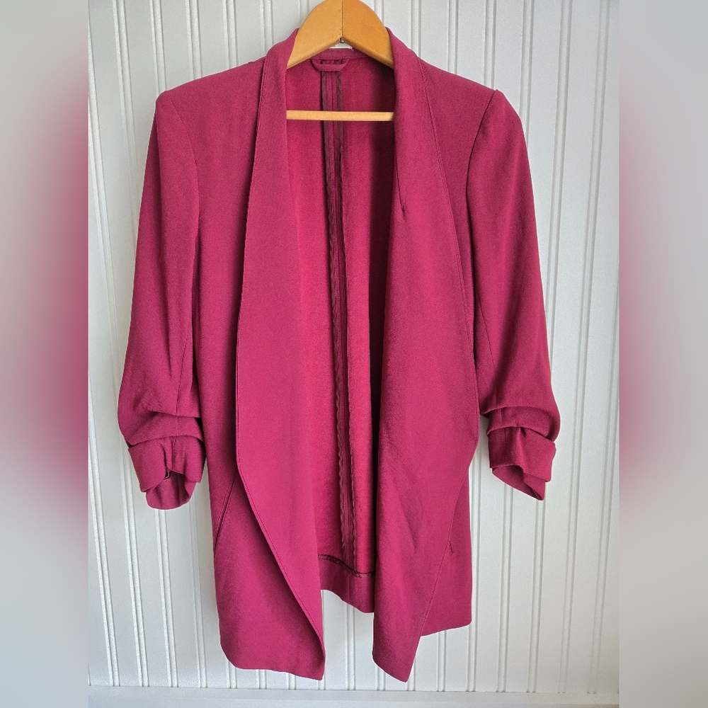 Babaton Slim-fit open-front crepe blazer Size 6